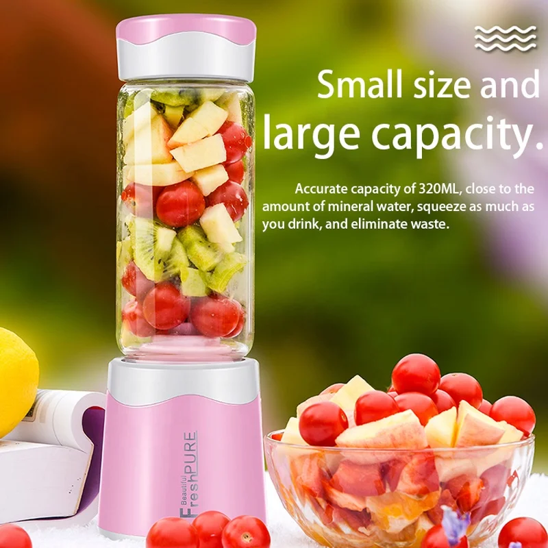 Kaiteng portable usb commercial automatic 380ml electric blender juicer for kitchen