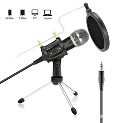 New computer mobile phone karaoke voice live stream microphone condenser microphone desktop stand blowout preventer set