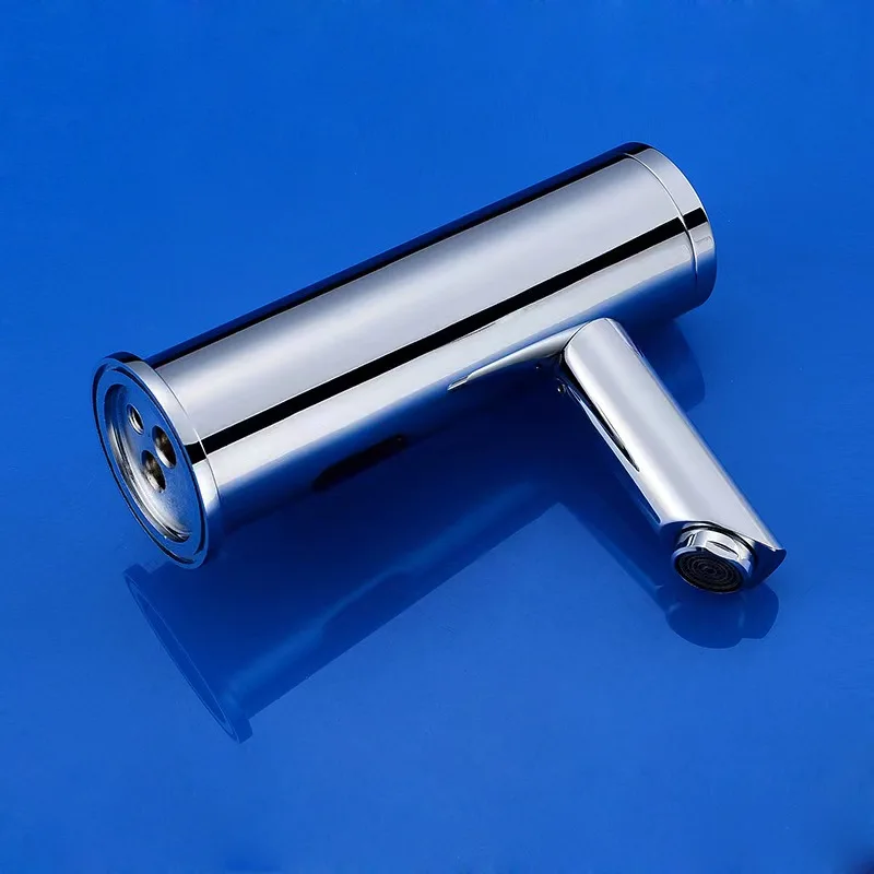 New Non-Contact Water Faucet Brass Chrome Basin Faucets Automatic Sensing Water Mixer In Public Places