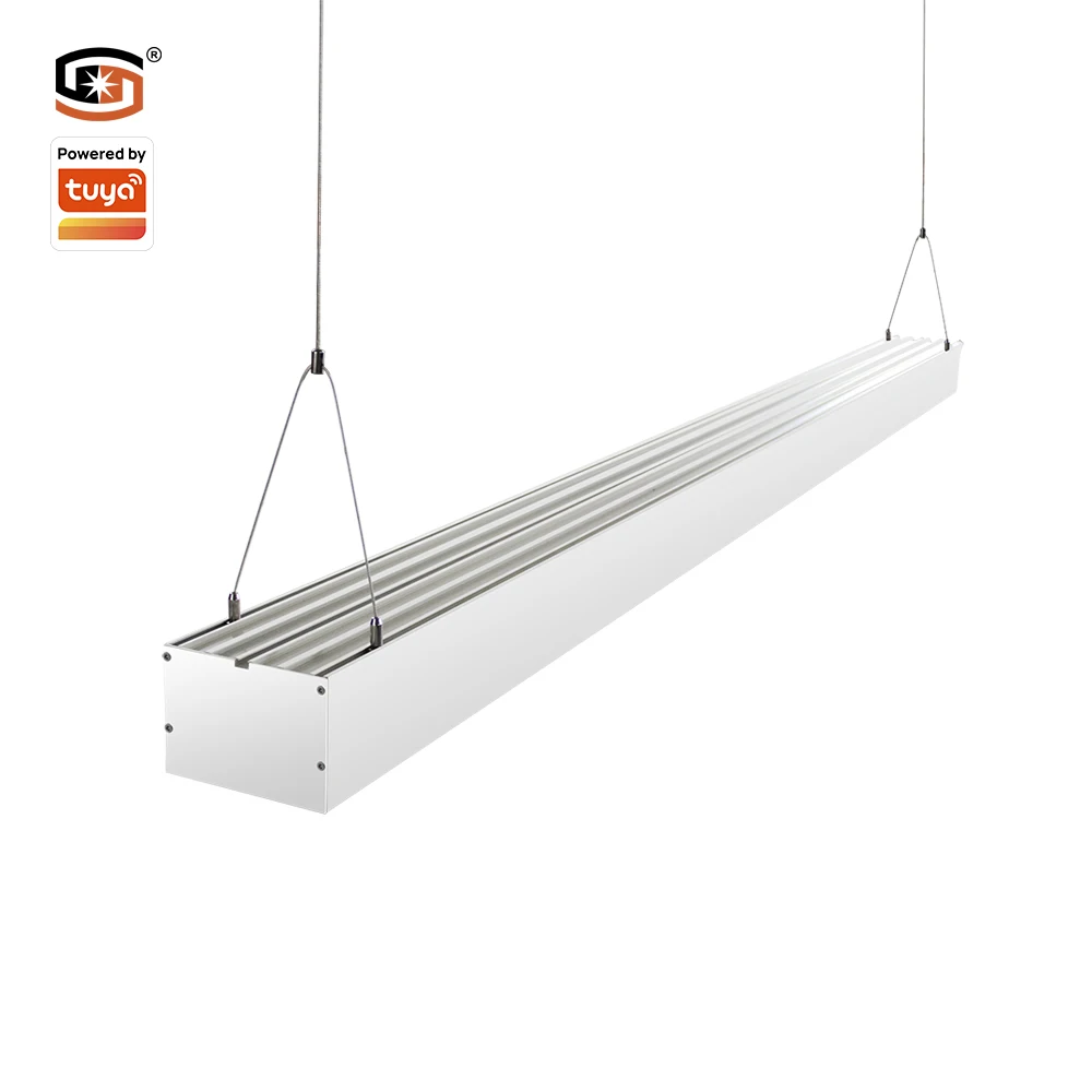 China Modern Led Pendant Light Suspension Hanging Lamp For Office Commercial Area Office Linear Lighting