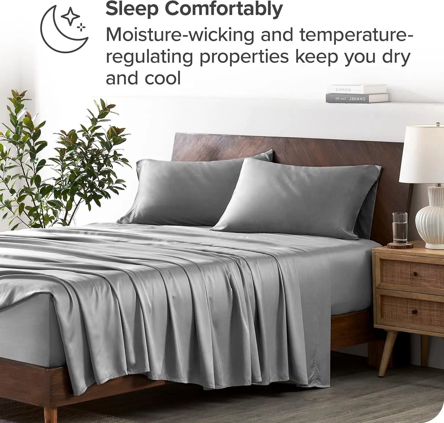 Cloudland Bamboo Bed Sheets Percale Bamboo Comfortable 100% Organic Bedding Set Wholesale Luxury Bamboo Sheets