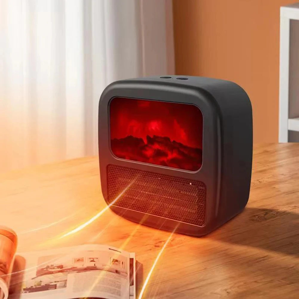800W/1000W Quiet PTC Ceramic Portable Heater for Office Small Electric Fireplace Heater Fan Space Heater for Indoor Use