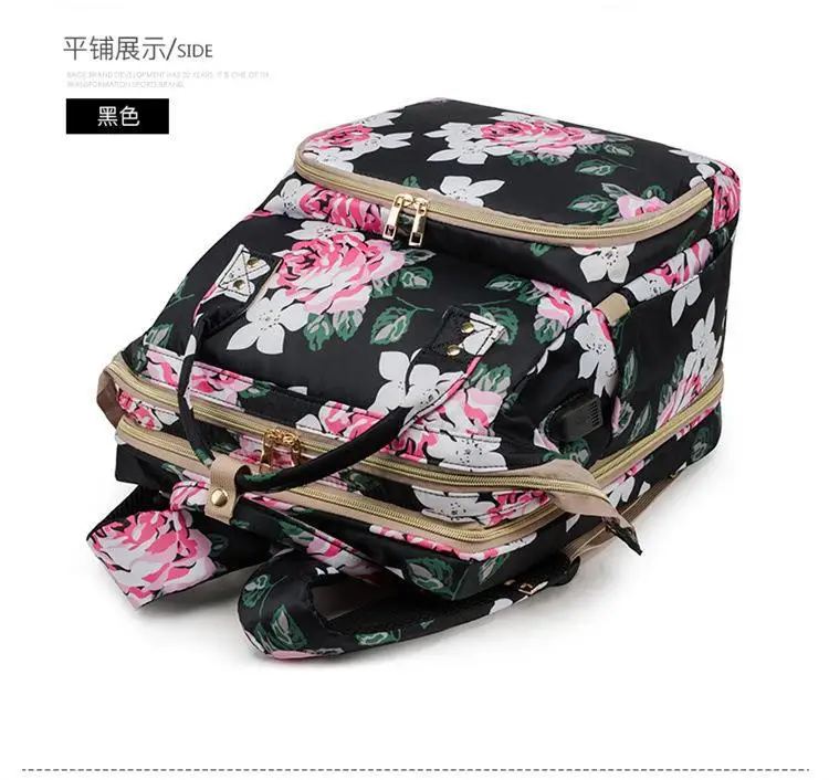 Baby Diaper Bag and Bed Portable Foldable Multi-function Fashion Mummy Backpack Diaper Bags with Changing Station