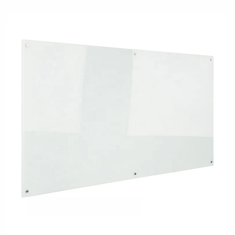 4mm 6mm Toughened Glass Whiteboard Frameless Glass Large Magnetic White Board Glass Dry Erase Board for Office Cafe Shops Decor