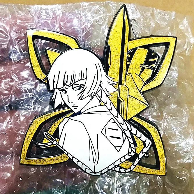 Direct enamel pin factory manufacturer custom Translucent sandblast lapel pin round princess fantasy glow hard enamel lapel pin