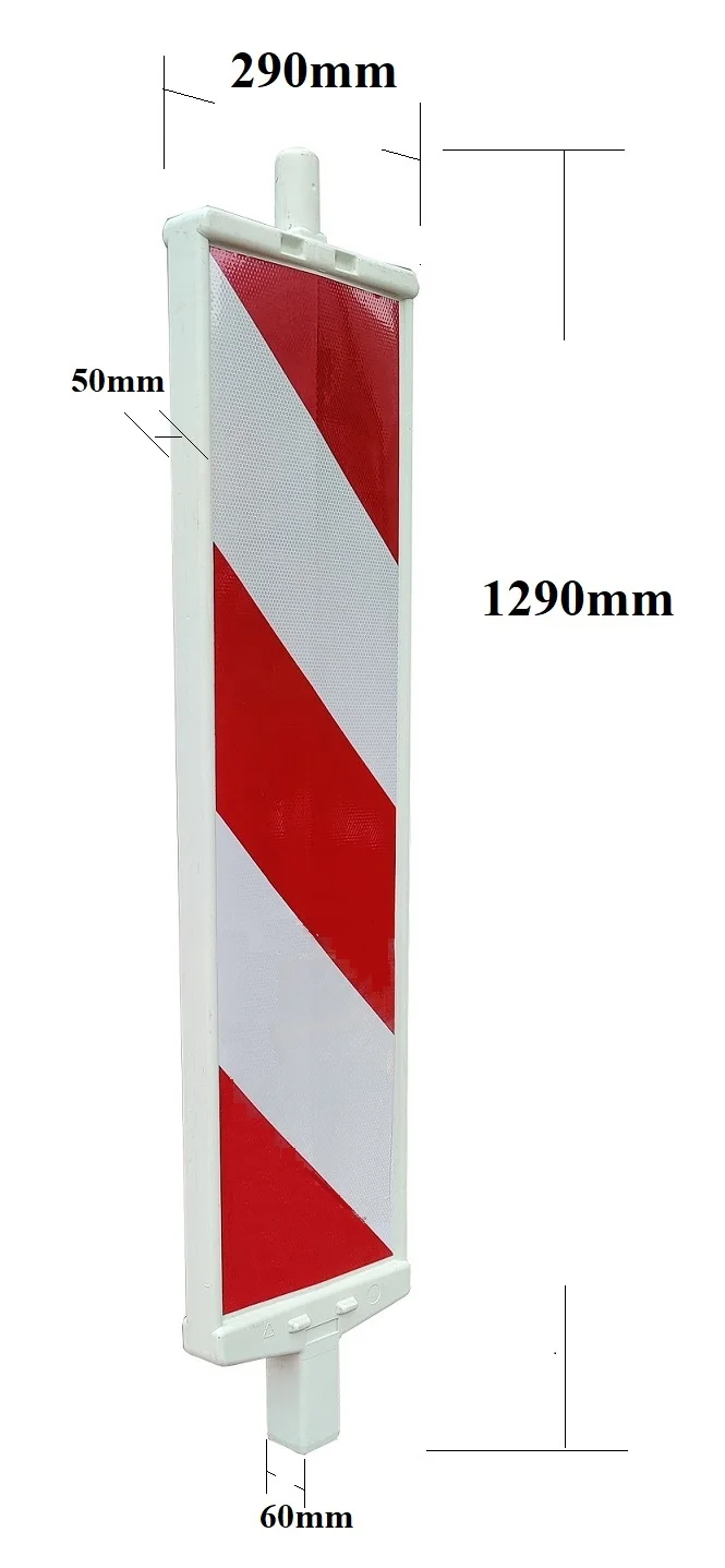 Height 1290mm flexible road safety  bollard traffic road lane separator