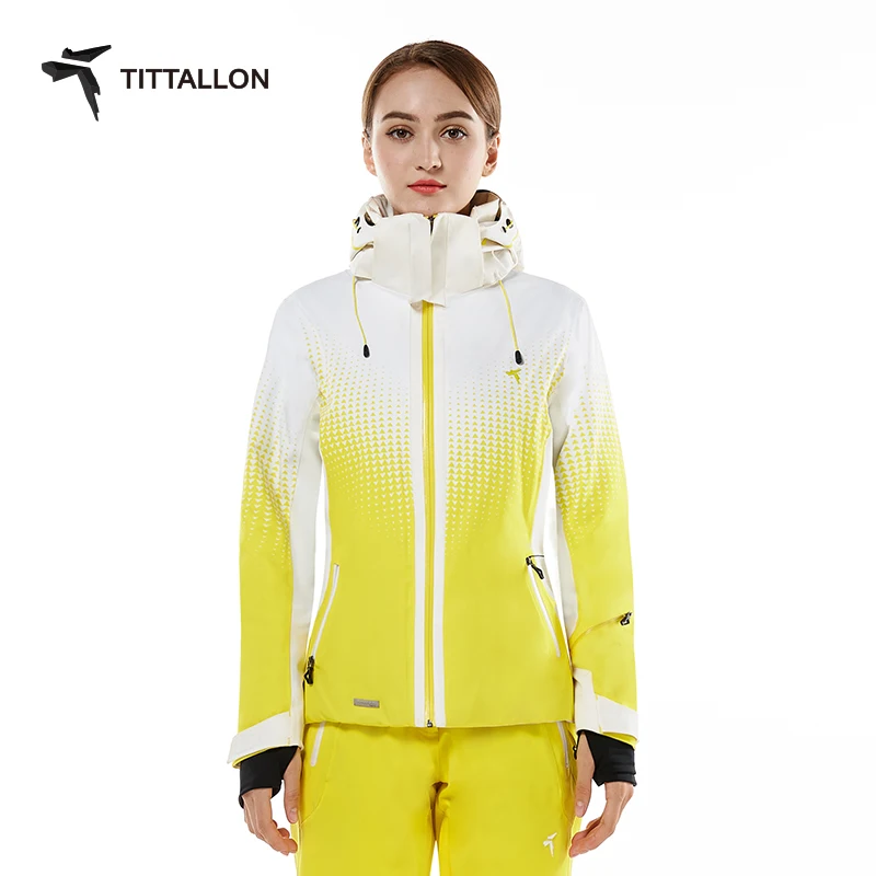 OEM ODM waterproof Anti-UV Tetrahedral fabric women  ski suits