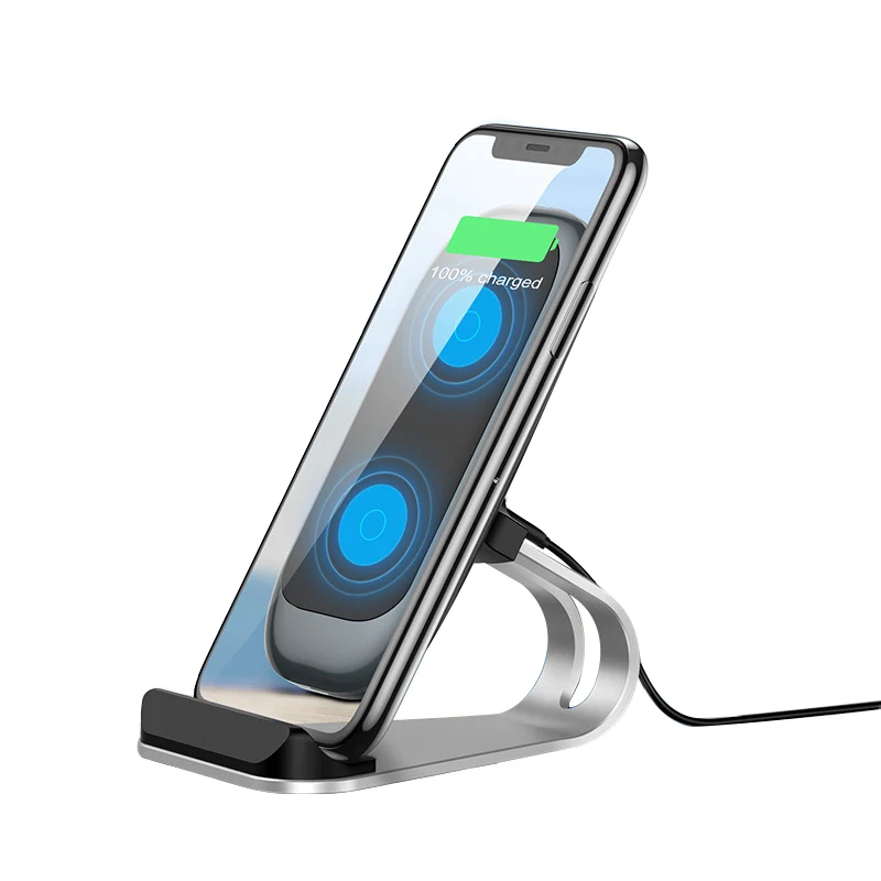 Aluminum Alloy Anti-skid 15W Wireless Mobile Phone Fast Charging Stand Wireless Phone Charger