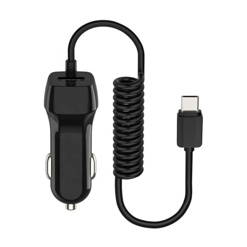 Factory Custom 4.8A Type C Car Charger Wholesale Fast USB C Car Charger Set With Usb C Cable