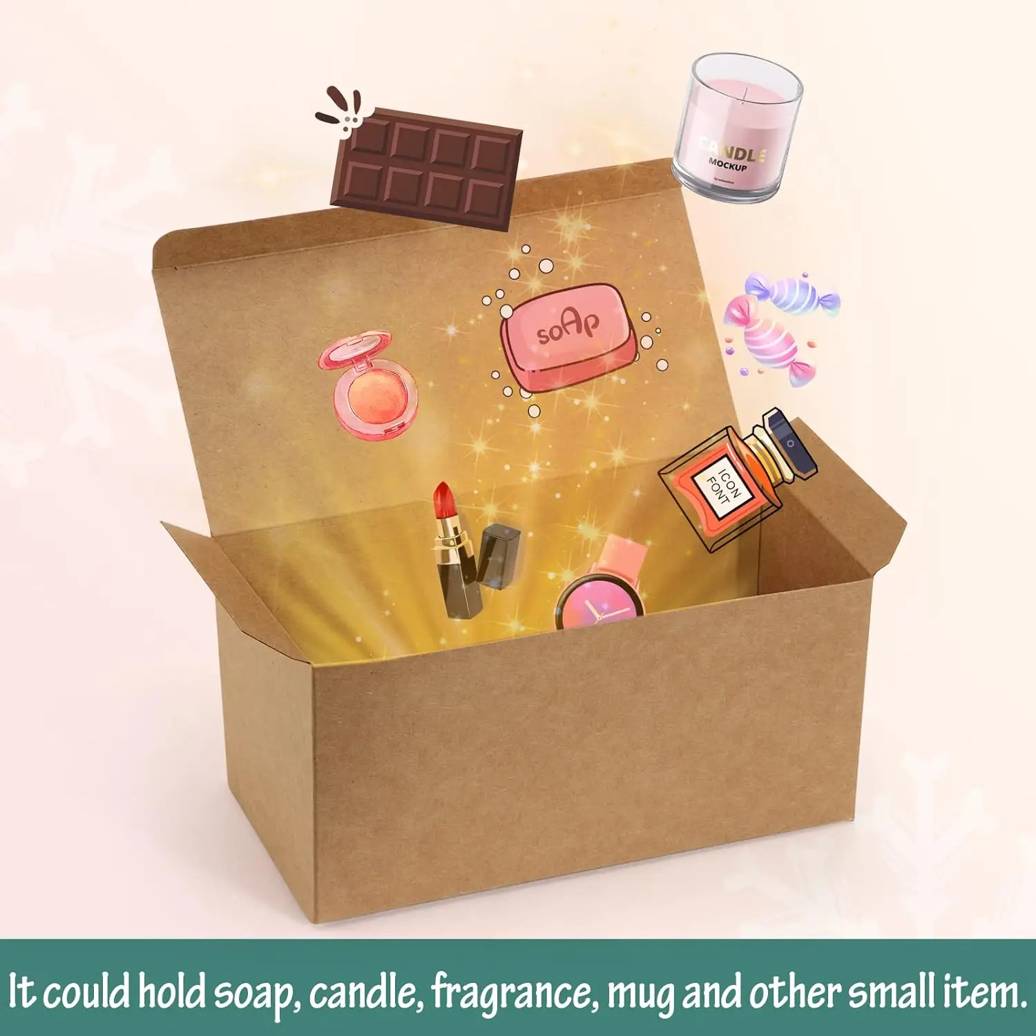 High Quality Brown cardboard natural soap Candle perfume Essential Oil Honey Tea Packing craft box Recycled carton