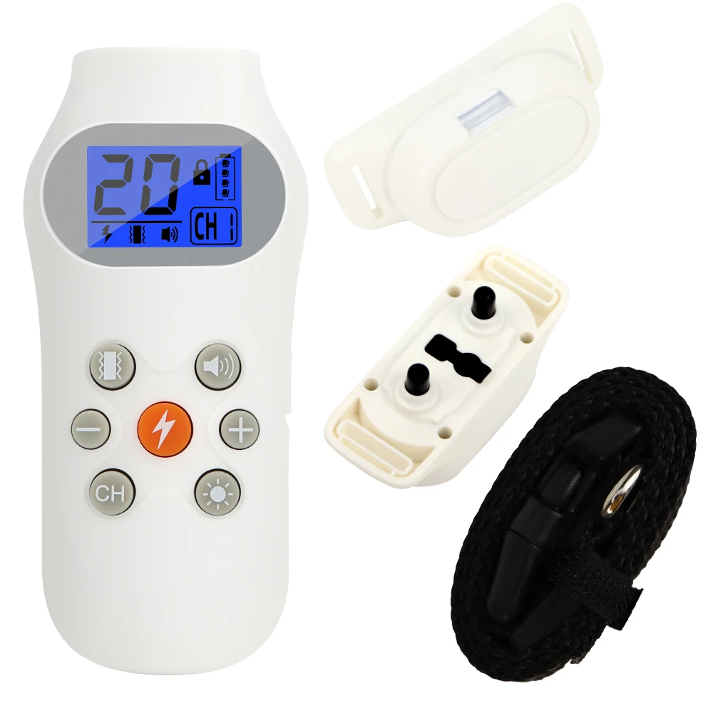 Best price white 800m Electric dog training electric shock collar with remote control