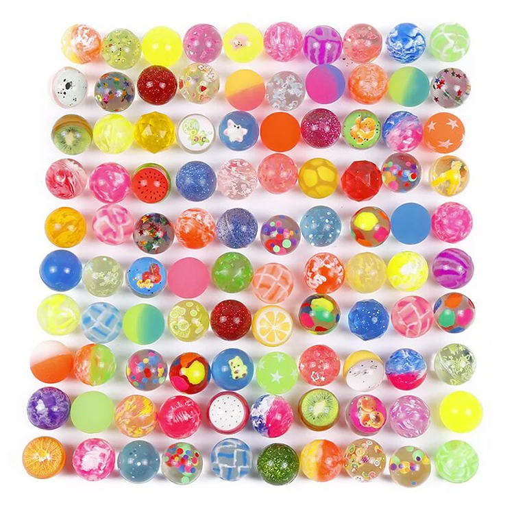 Bouncing Ball Colorful  Bouncy Ball Various Design Wholesale Option Eyeball High Rubber Bright Solid 27mm 32mm 45mm 49mm Bouncin