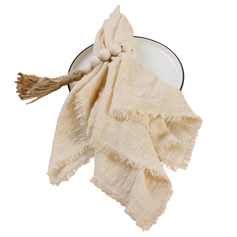 50*50 см Индивидуальные Многоразовые марлевые обеденные свадебные украшения стола салфетки Оптовая продажа 100% хлопок марлевые салфетки