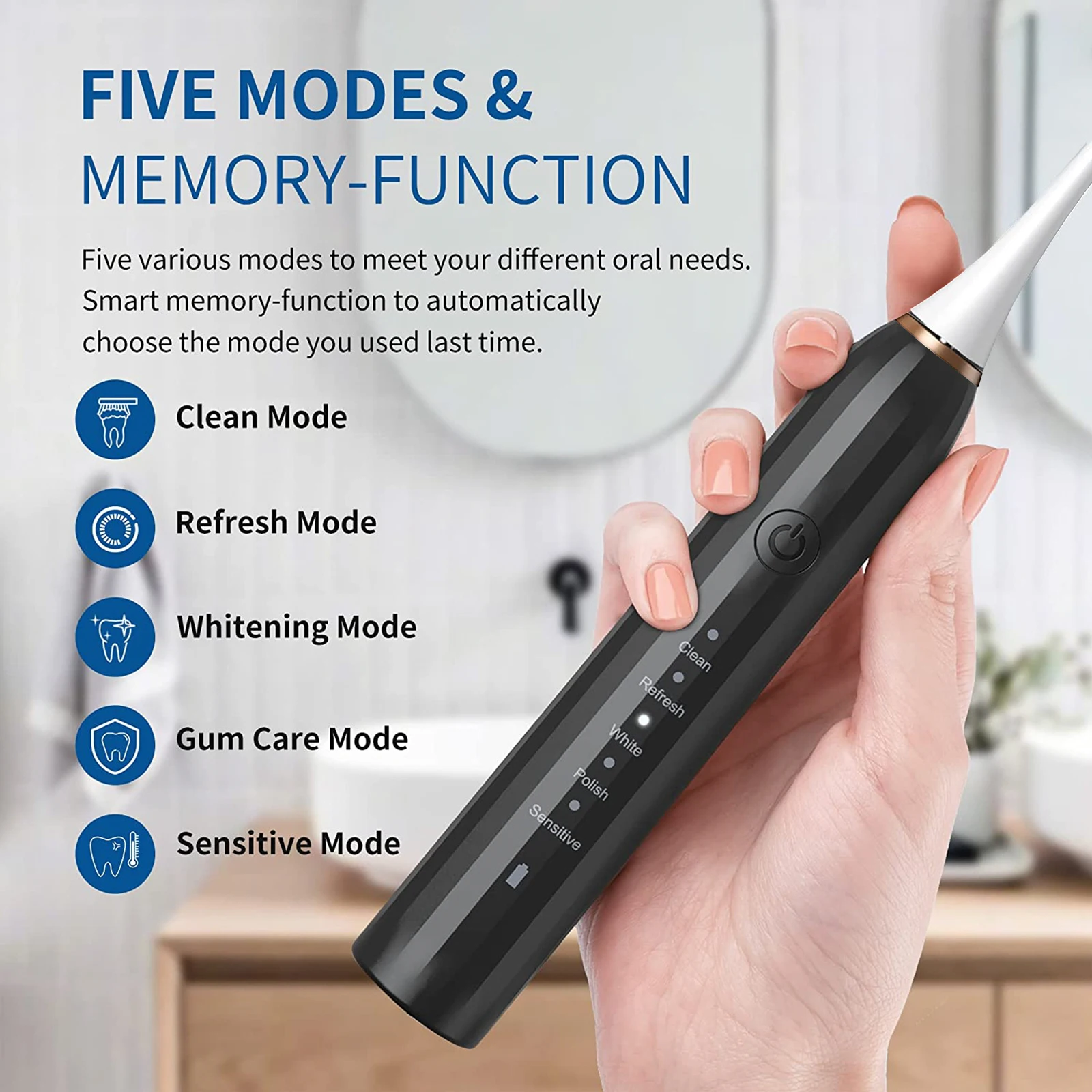 Best Selling Product Environmentally Friendly 5 Modes Compact Travel Type C New Rechargeable Ipx7 Waterproof Electric Toothbrush