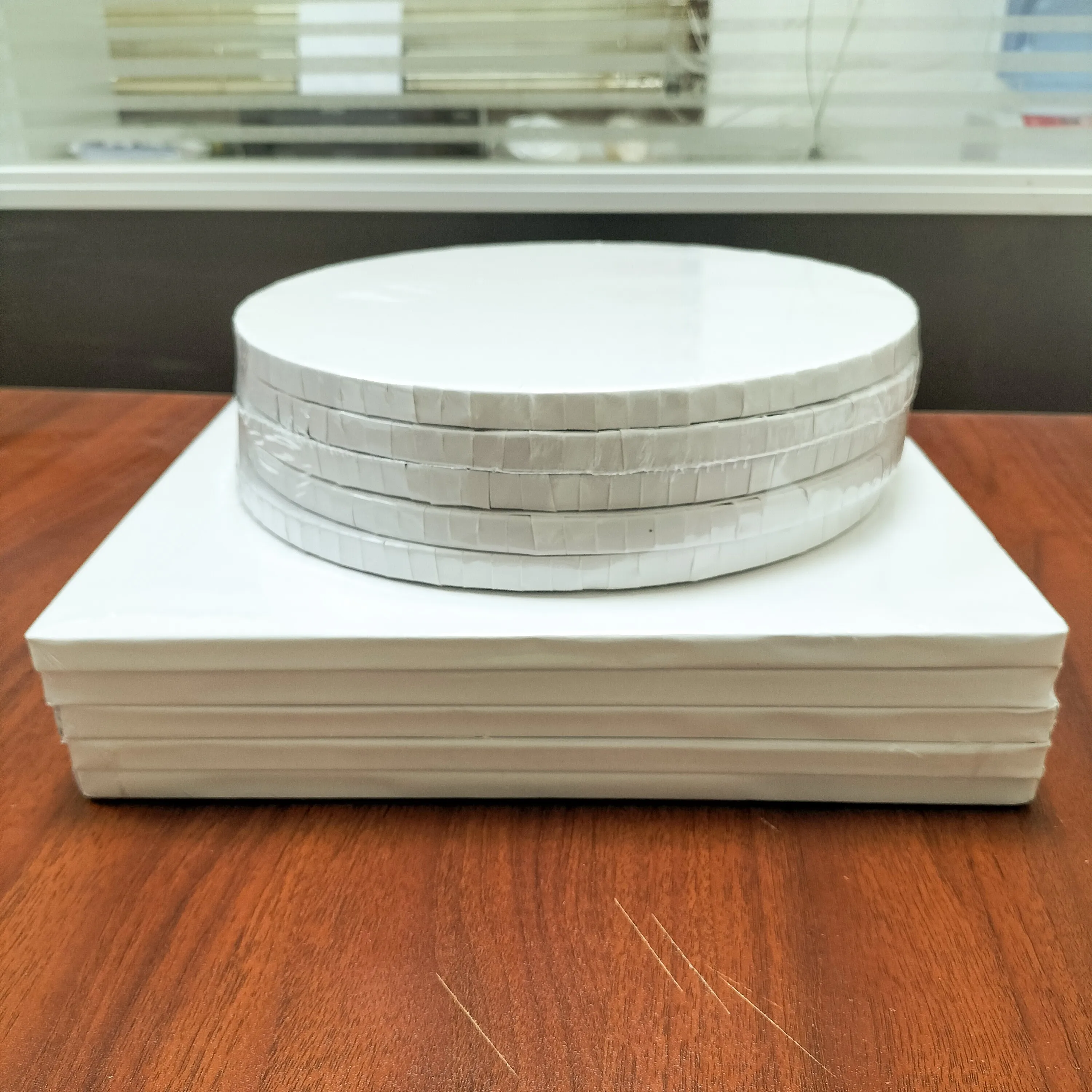 Paper white cake drum boards, Working home packing products glossy white cake drum