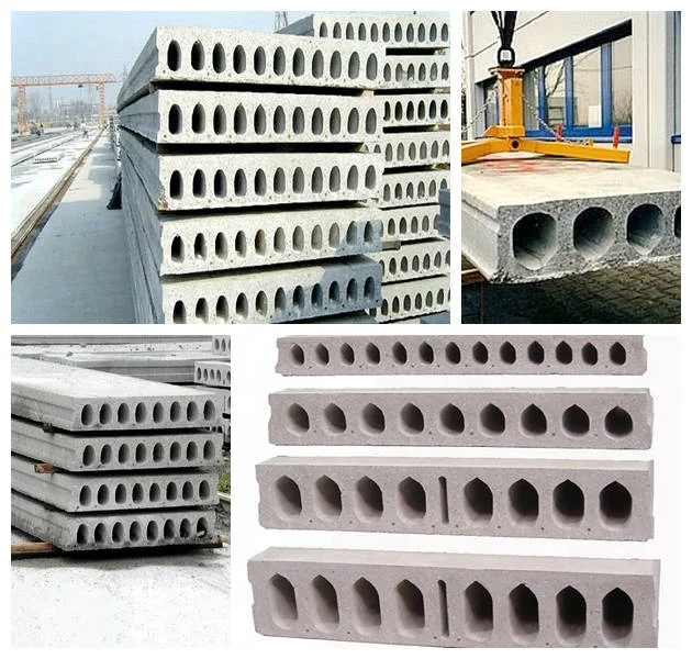 Automatic concrete hollow core slab making machine for building house