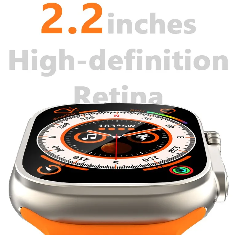Best of best quality iwo ultra3 smartwatch series watch 8 ultra compass 2.2 inch luxury series8 watch8 iwo ultra 3 smart watch