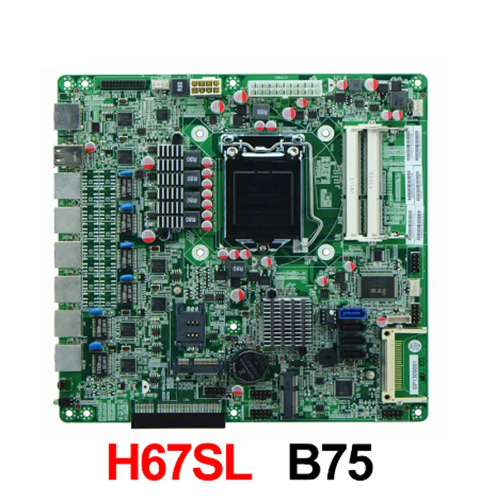 
H67SL LGA1155 socket Industrial Firewall motherboards with 6 lan For Router/Firewall 