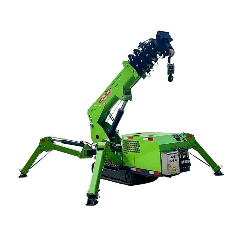 3 Ton Spider Cranes Ground Lift Mini Folding Construction Cranes 3t Hydraulic Motor Mini Spider Crane