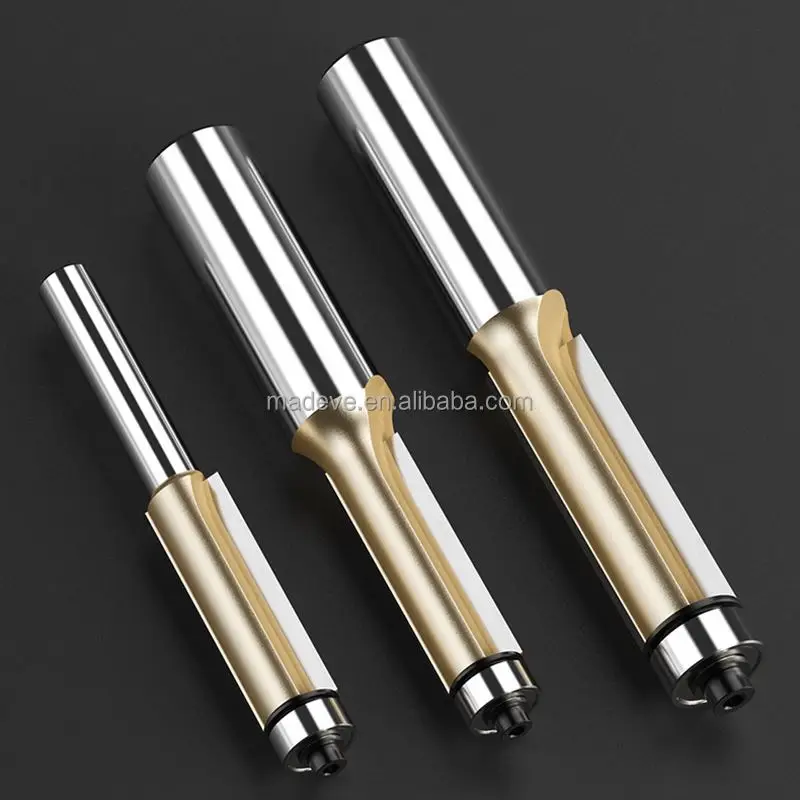 Hot Sell Tideway Woodworking Tool 2 Flutes Trimming Router Bit Flush Trim Bit With Bearing 1/4 1/2 shank