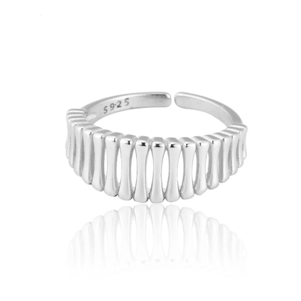 2021 new designs 925 sterling silver Jewelry  ins style adjustable silver open ring