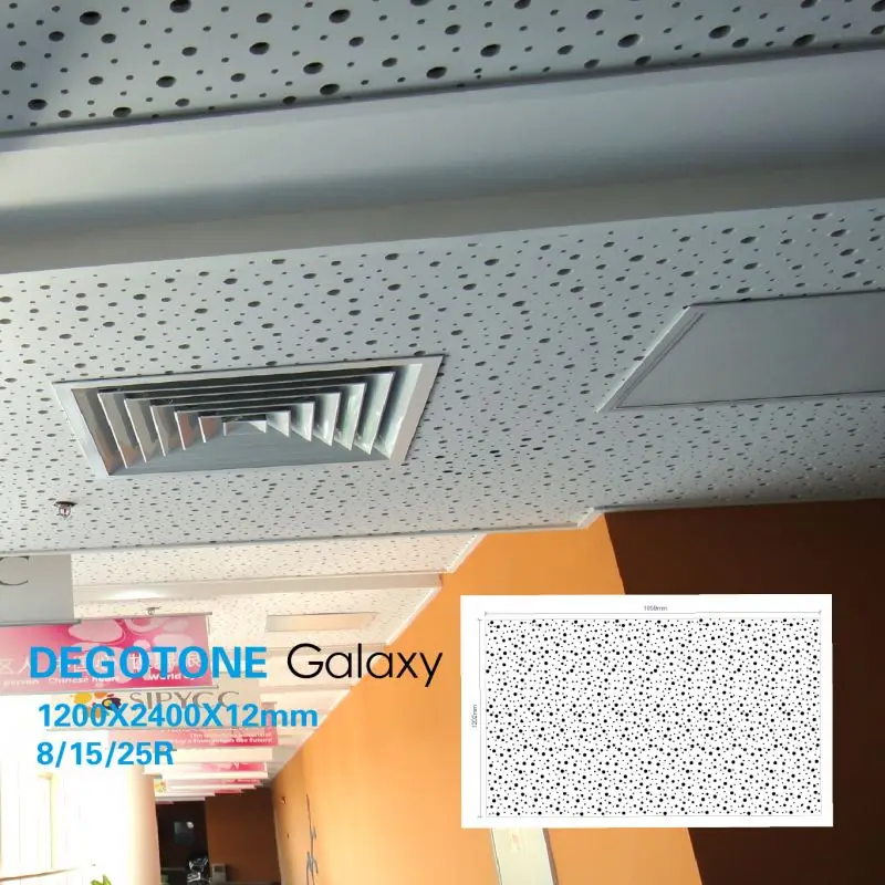 Degotone seamless perforated gypsum ceiling board acoustic panels plasterboard