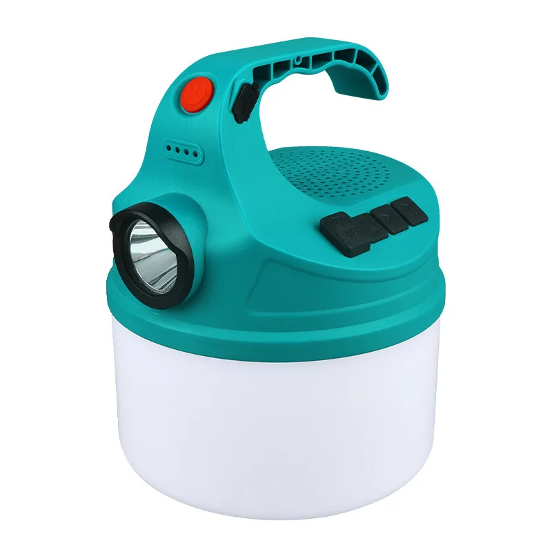 2 In 1 LED Camping Lamp With Speaker Combo 4 Lighting Modes USB Rechargeable Waterproof Portable Camping Light