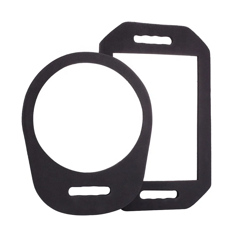 Wholesale Classical Eva Black Double Handheld Beauty Hairdressing Salon Barber Foam Mirror For Barbershop