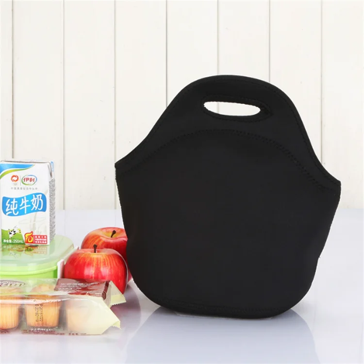 Custom Printed Lunch Bags For School Travel Work Sublimation Blank Neoprene Insulated Cooler Bag Reusable Food Carrier Tote Bag