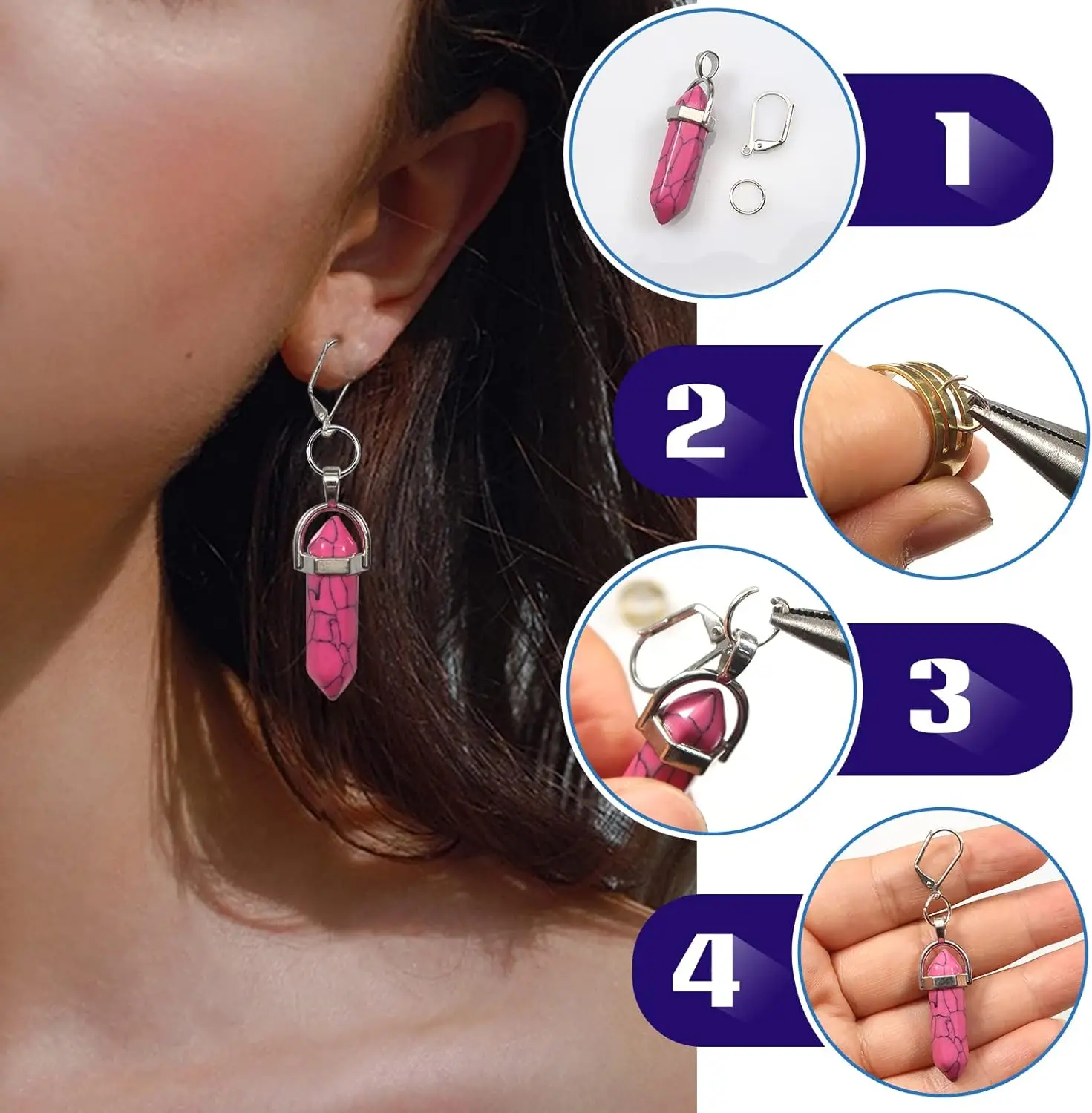 2300pcs Silver Jump Rings for Jewelry Making Open Jump Rings 3mm 4mm 5mm 6mm 7mm 8mm 10mm Jewelry Making Supplies