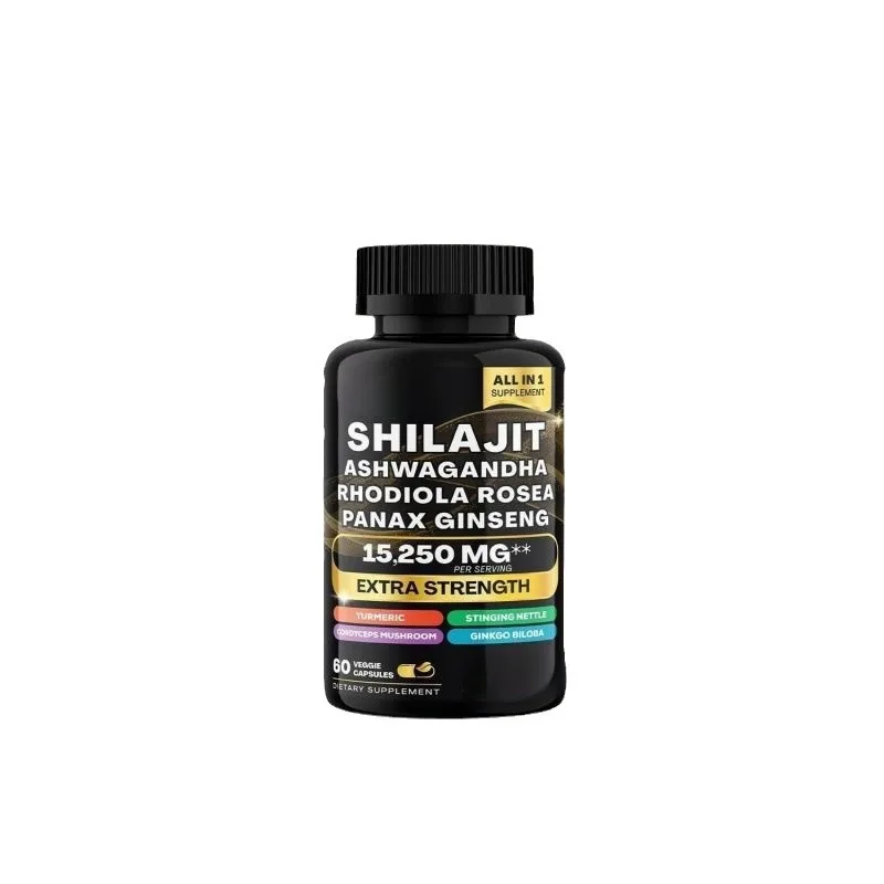 OEM Shilajit Capsules Pure Shilajit Extract Supplement and Powder Complex Pills with Natural Humic Fulvic Acid Trace Minerals