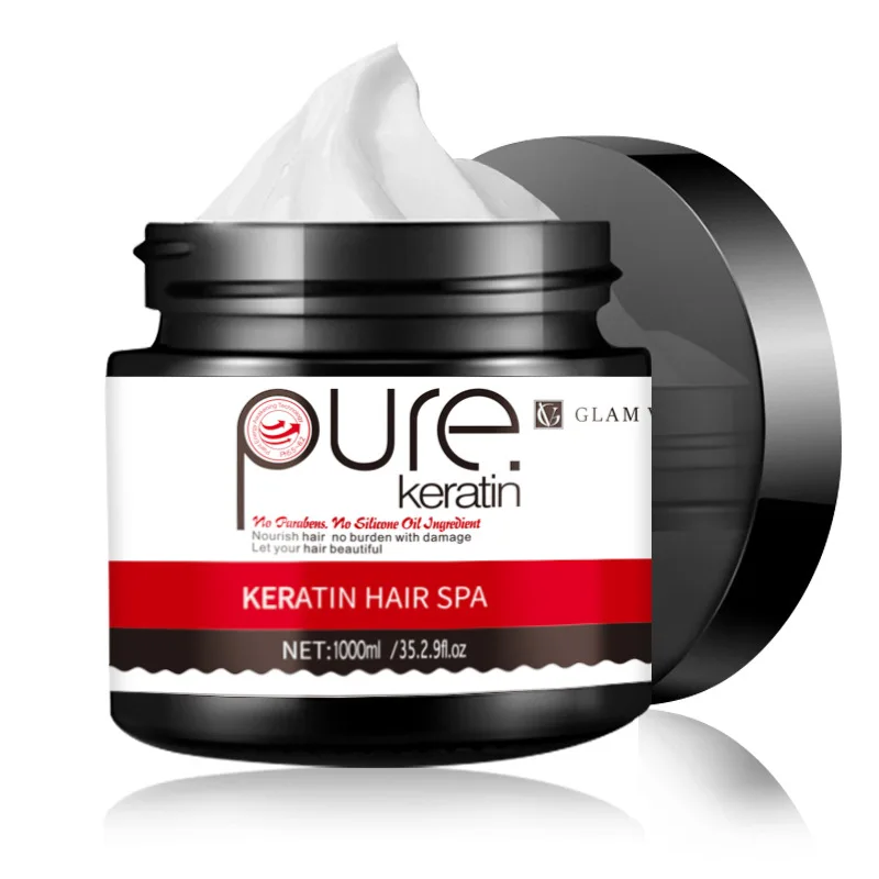 
Wholesale customized pure argan oil keratin treatment repair damaged hair mask professional hair care products 