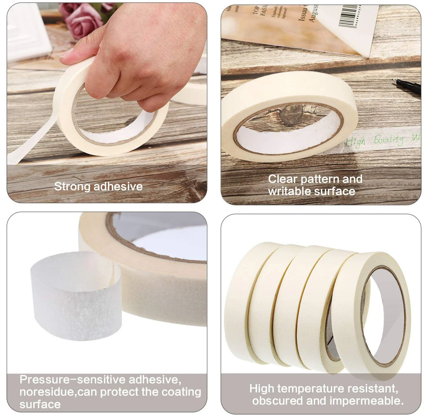 24mm Low Temperature High Temp Price Covering Multi Surface Jumbo Roll Crepe Paper Painter Masking Tape For Painting