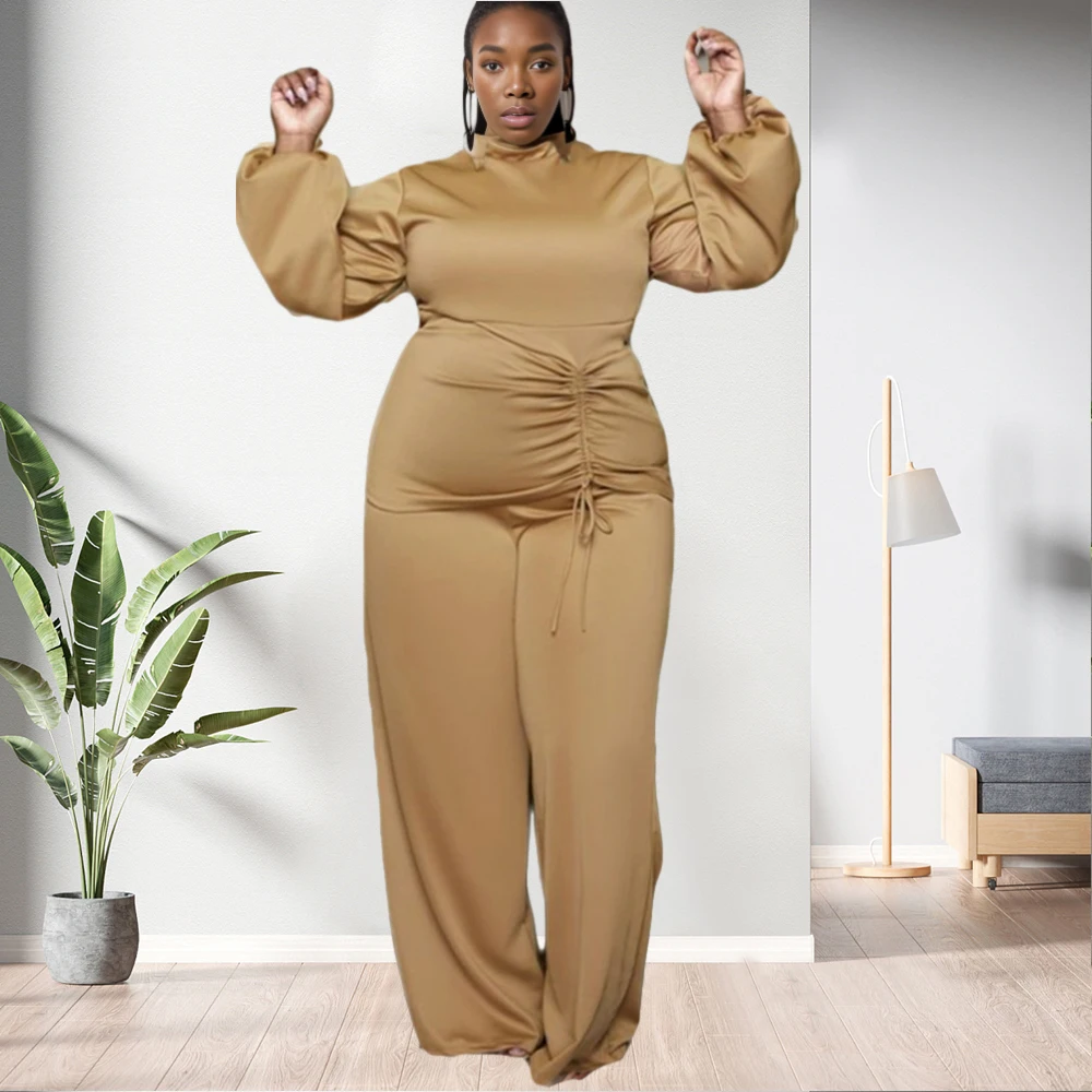 10910-MX33 Wholesale plus size high gloss polyester women outfit casual two piece set sehe fashion