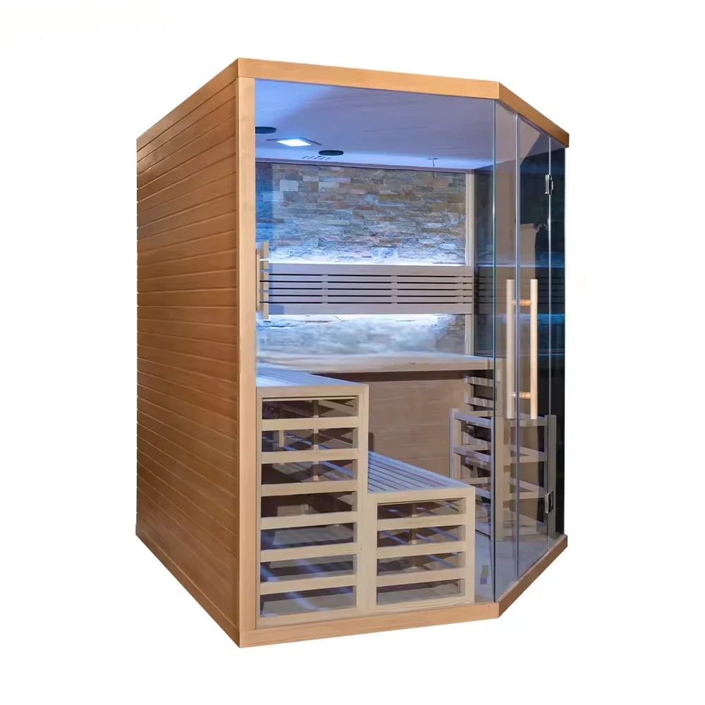2024 Hot sale High Quality Customize Indoor Cedar Sauna With Dry Sauna Kit Vent for 4 person