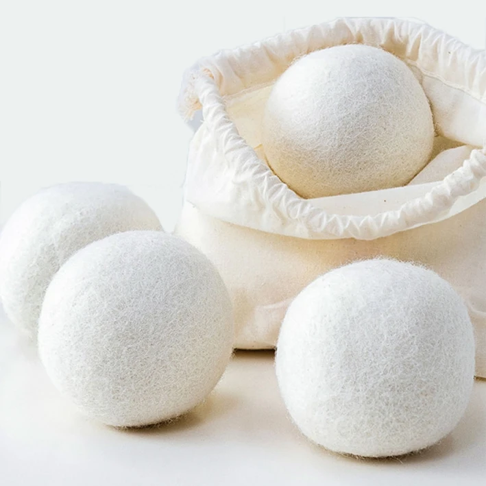 Easy Reusablewool dryer balls branch basics Laundry Balls Cleaning Products Accessory Mesh Bag Pet Hair Remover