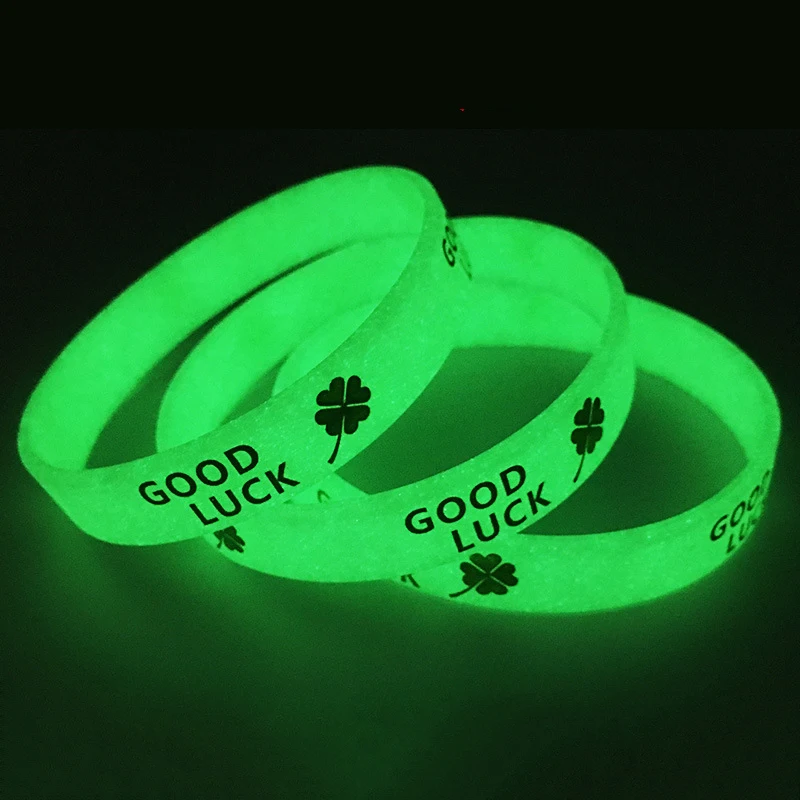Custom Logo Sports Embossed Printing Silicone Wristband Custom Luminous Silicone Wristband