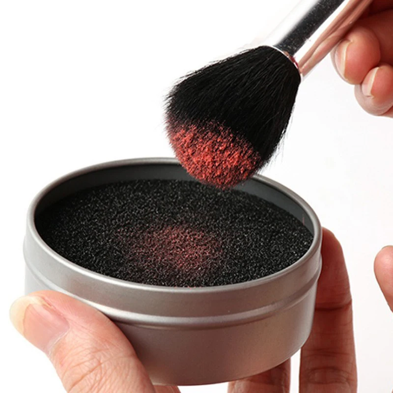 Makeup Brush Cleaner Sponge Washing Brushes Quick Remover Color From Brush Cleaning Box