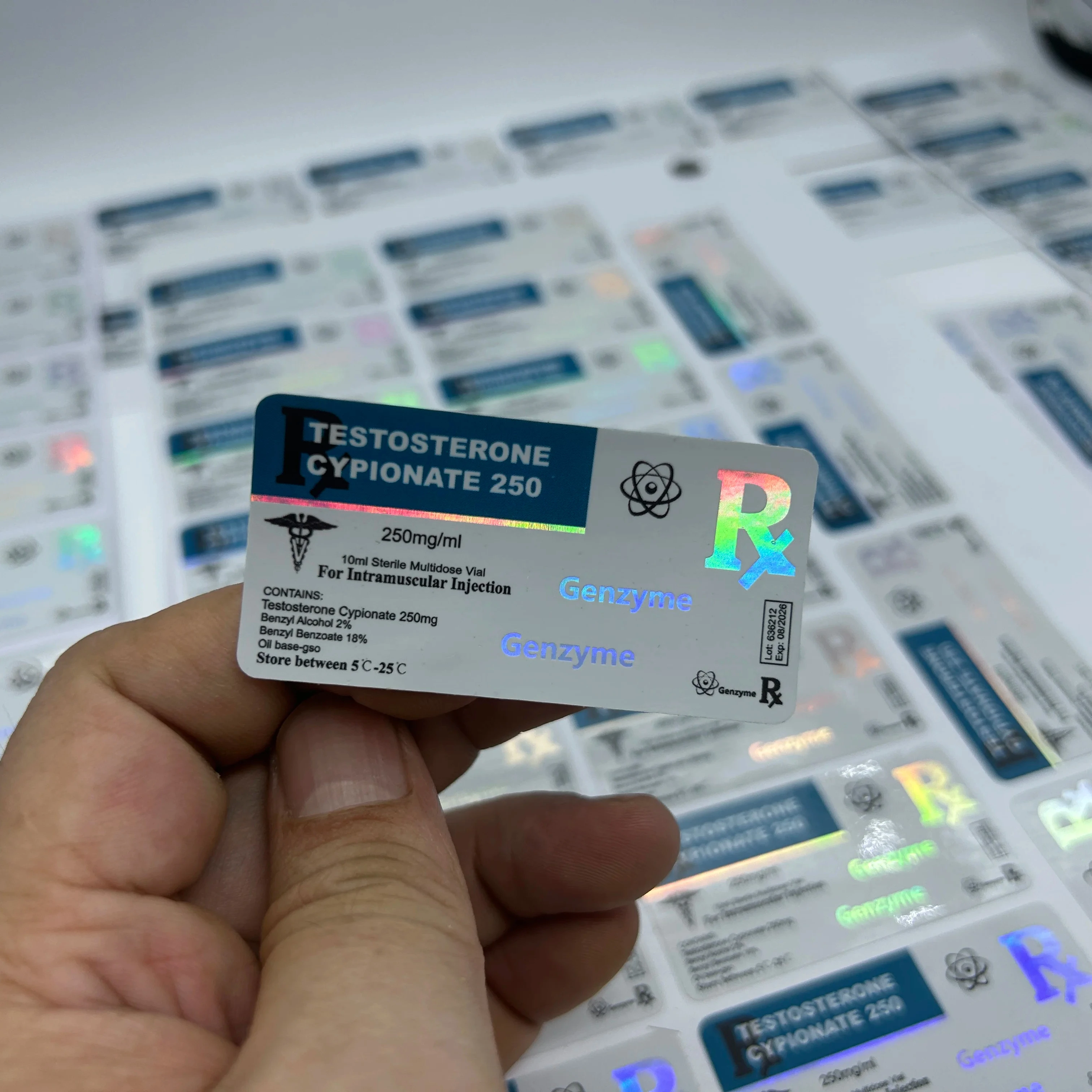 Пользовательские Pharma Labs прозрачная наклейка печать NANDROMIX этикетки