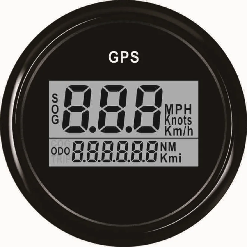 52 мм Цифровой GPS Спидометр Одометр Универсальный 0-999 с красным
