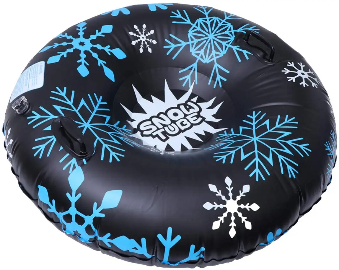 
SanLead Rally Inflatable 1 Person Snow Tube with 2 Grip Handles, 47 Inch Diameter 