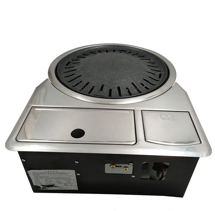 High Quality Indoor Smokeless Portable Korean Barbecue Gas Grill For Commercial Bbq Grill Table For Restaurants