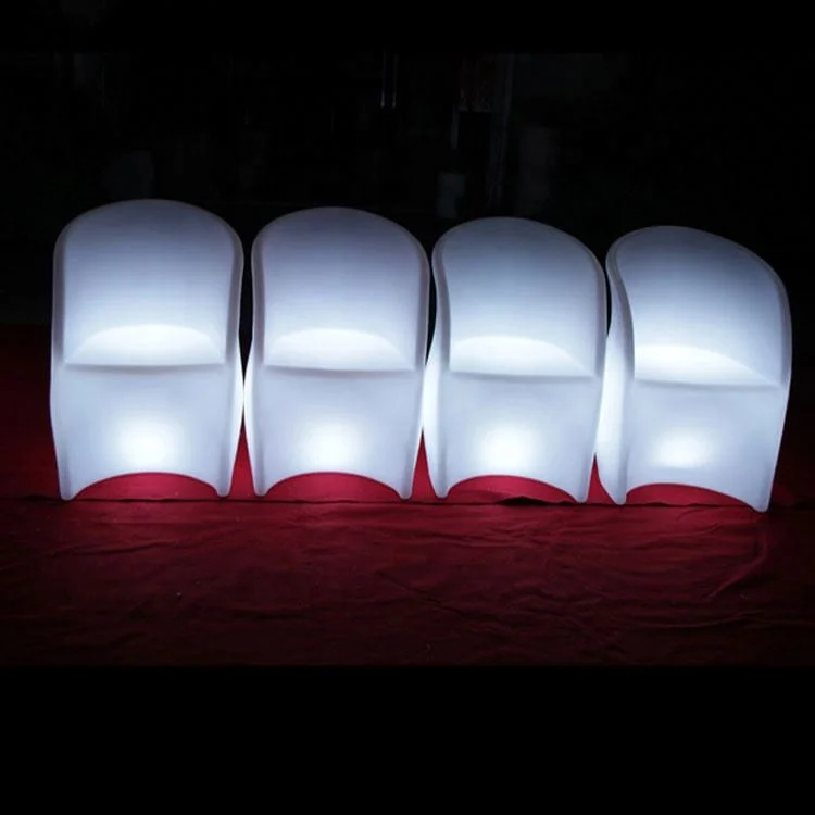 New arrival LED light furniture rgb color changed plastic glowing chair kids stool chair