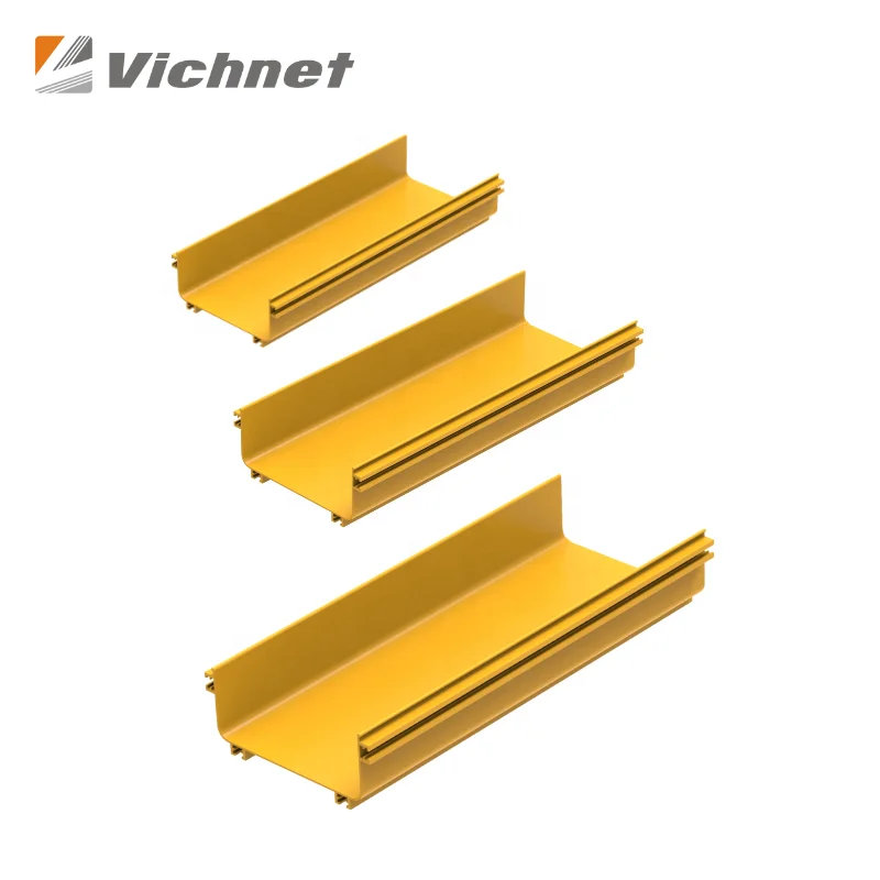 Yellow Plastic Cable Tray Fiber Optic Raceway Duct for Data Center