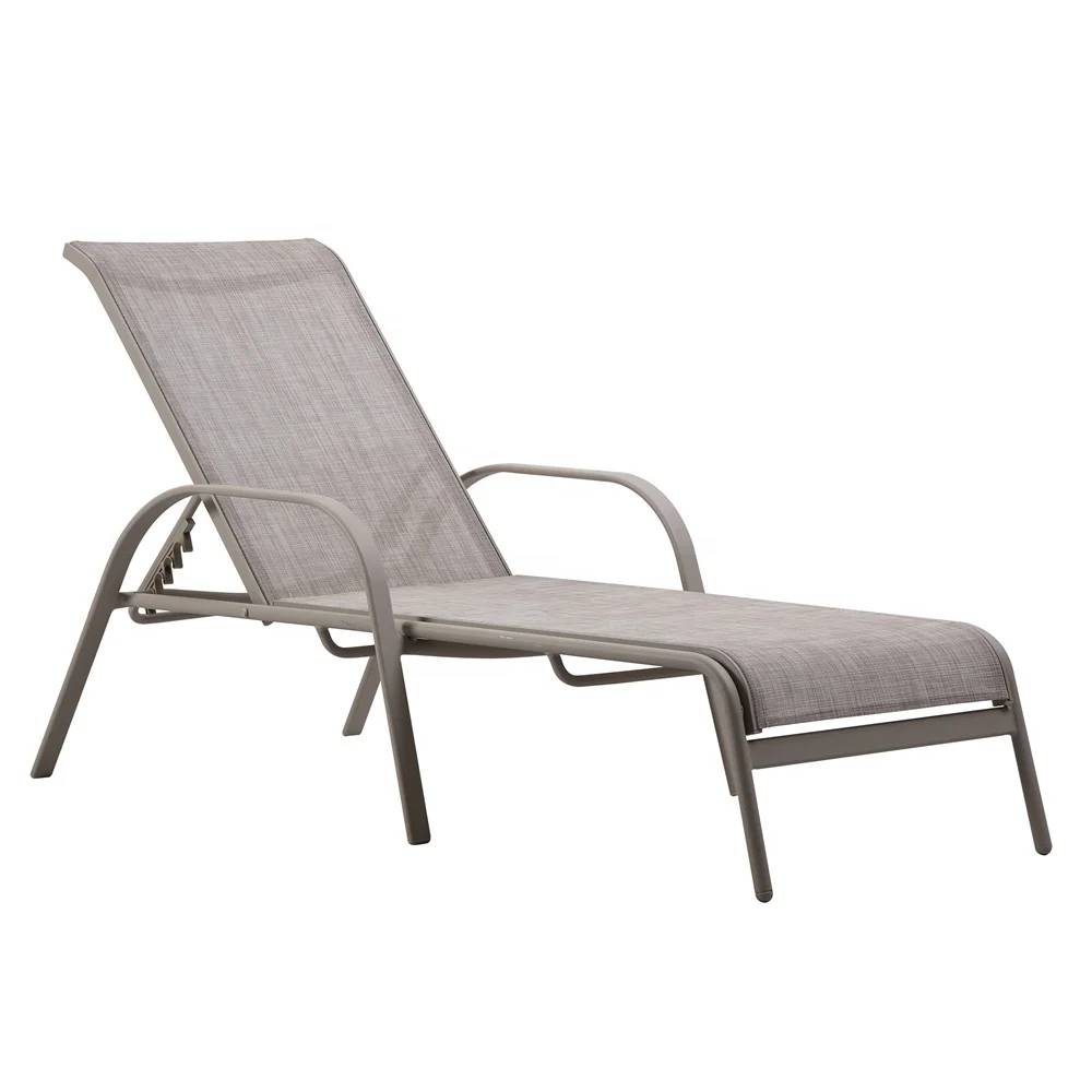 Swimming Pool Edge Lounge Chair Folding Backrest Hinge Customized Color Reclining Patio Lounger