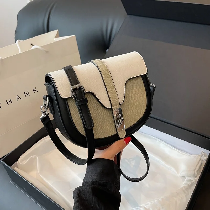 Fashion small female 2023 autumn and winter new all-in-one Korean saddle bag texture foreign style single shoulder