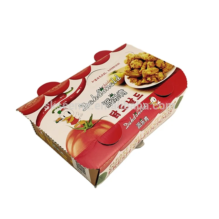 Custom take-away fried chicken nuggets packaging box food packaging box