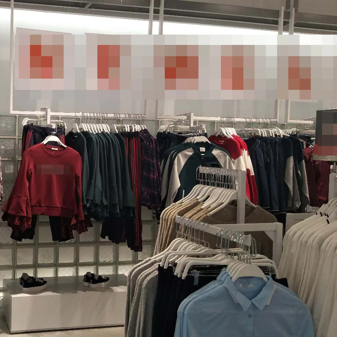 Commercial Counter Wood Clothing Display Showcase Retail Store Furniture Clothes Shop Interior