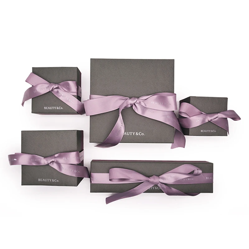 Кольцо кулон браслет ювелирные изделия упаковочная коробка высокого качества из микрофибры с Полиэфирной лентой лук