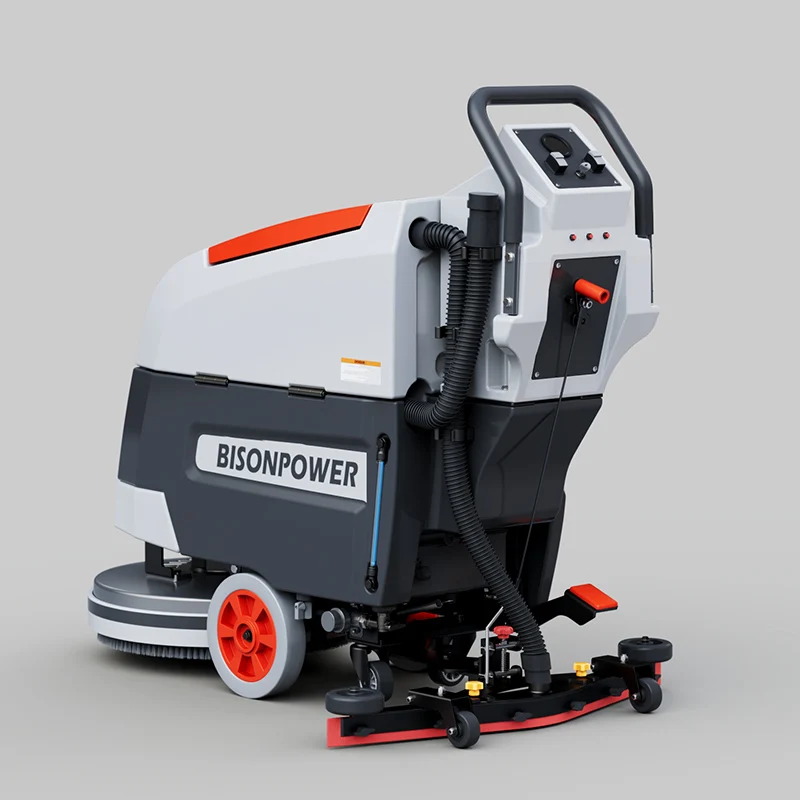 Bison Home Electric Road Street Sweeper Heavy Duty Floor Scrubber Cleaning Machine